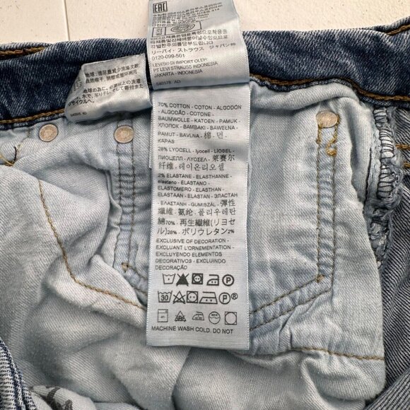 Levis Mens 502 Regular Taper Jeans W32 L31 Blue Denim Classic Vintage Relaxed - Picture 6 of 11